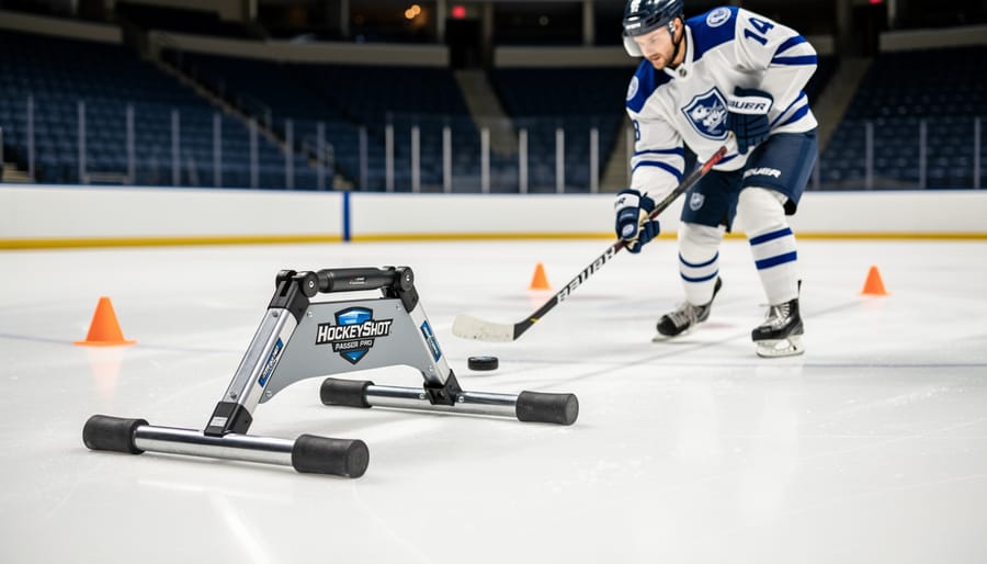 HockeyShot Extreme Passer Pro set up for passing accuracy training